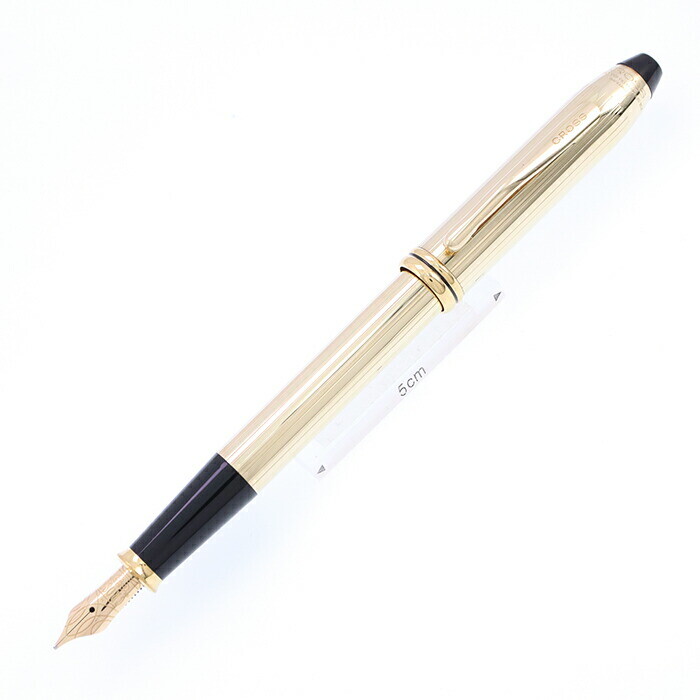Cross Fountain Pen Townsend 10 Gold Plated M Used-Good Quality Smtb-F