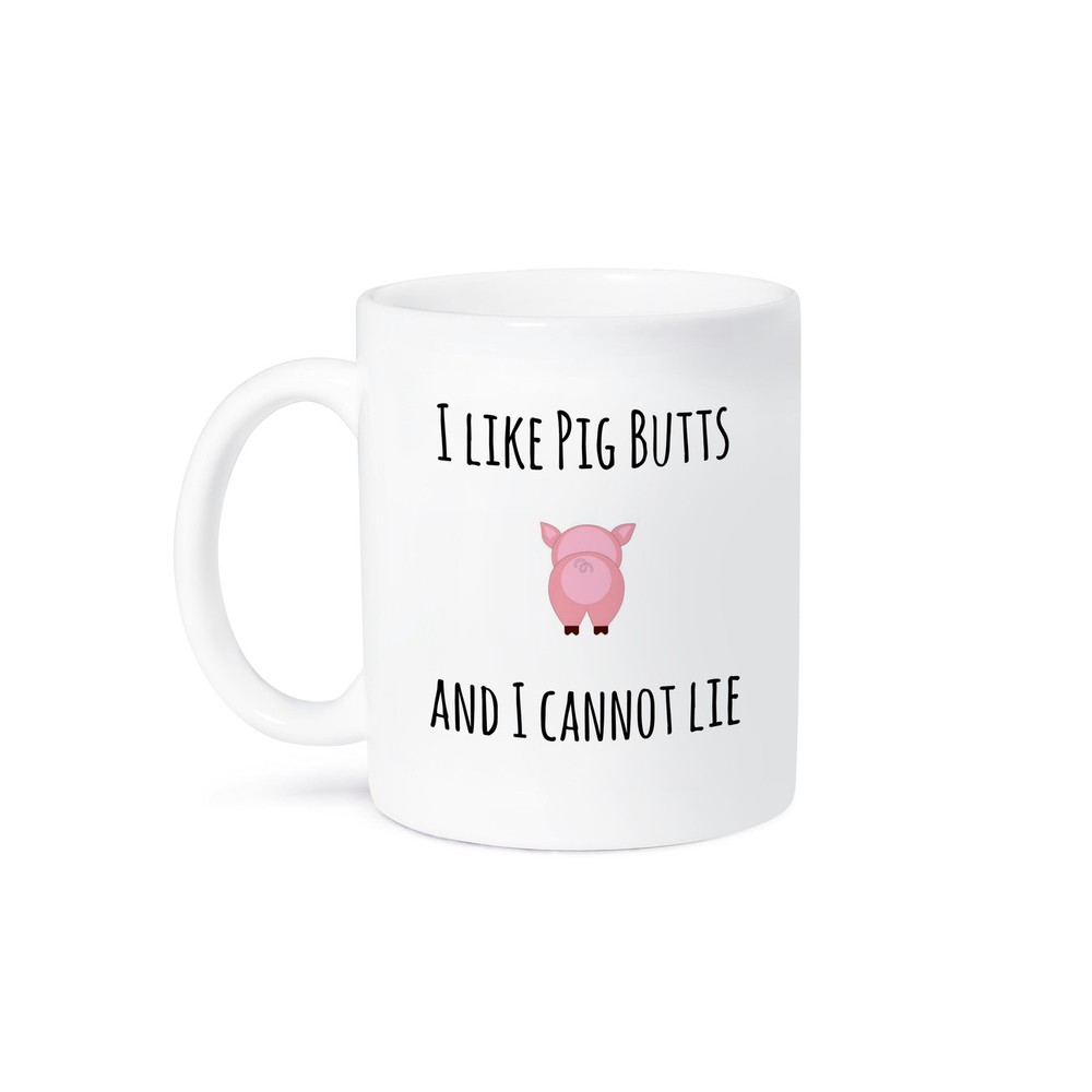 3dRose Pig Butts Mug - Fun Novelty Coffee Cup