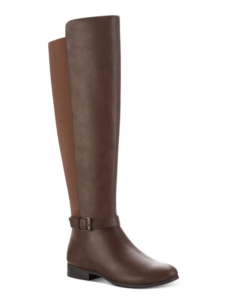 STYLE & COMPANY Womens Brown Kimmball Round Toe Block Heel Riding Boot 6 M