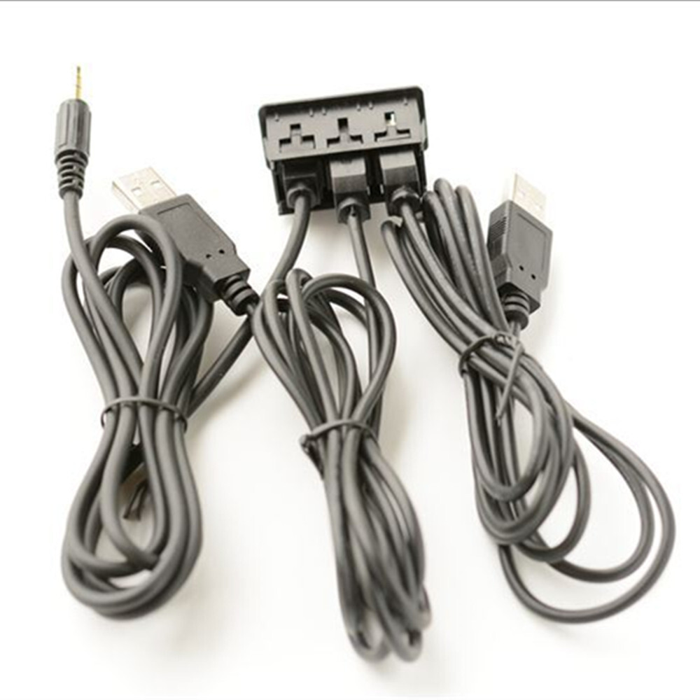 Dash Flush Mount AUX Port 1.5M Panel USB Extension Cable Car Adapter Accessory