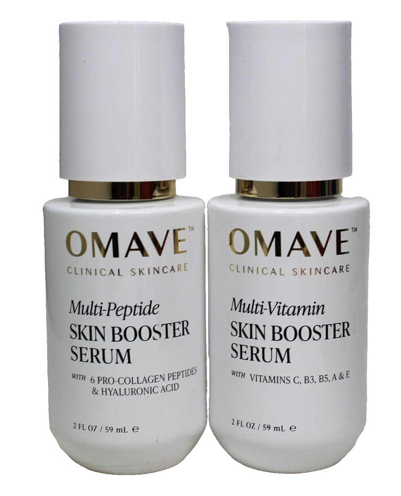 Omave Multi-Vitamin Peptide Skin Booster Serum Duo 2 oz Each  