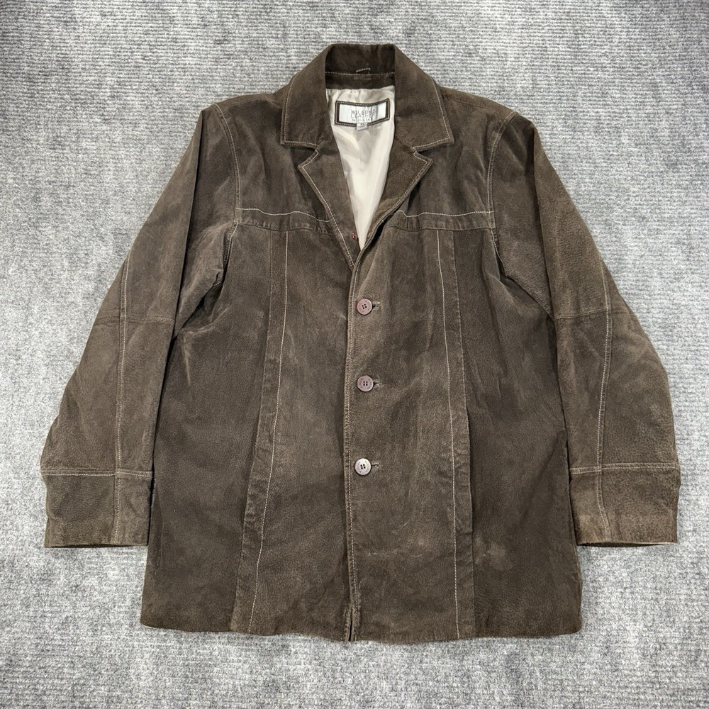 Vintage Wilsons Leather  M. Julian Mens Suede Leather Jacket Car Coat Sz XL