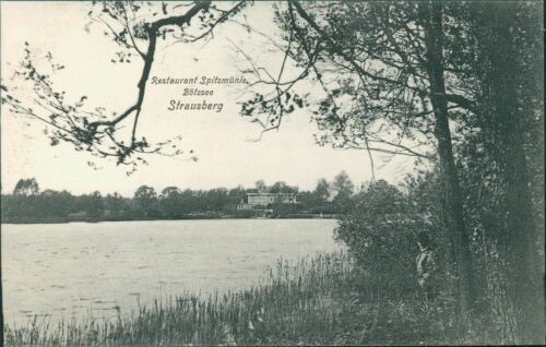 Postcard Strausberg restaurant Spitzmühle Bötzsee around 1910 (No.9727)
