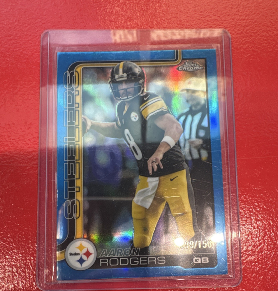 2022 Topps Chrome Aaron Rodgers Pittsburgh Steelers NFL Blue /150 #2