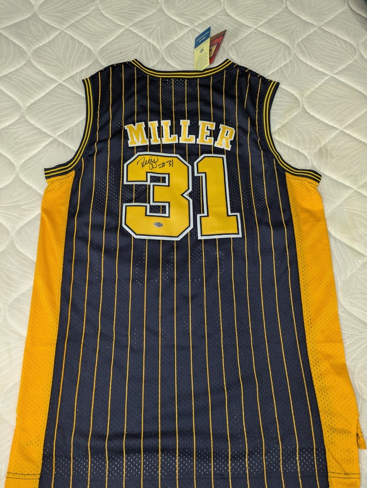 SIGNED REGGIE MILLER INDIANA PACERS  NBA Jersey