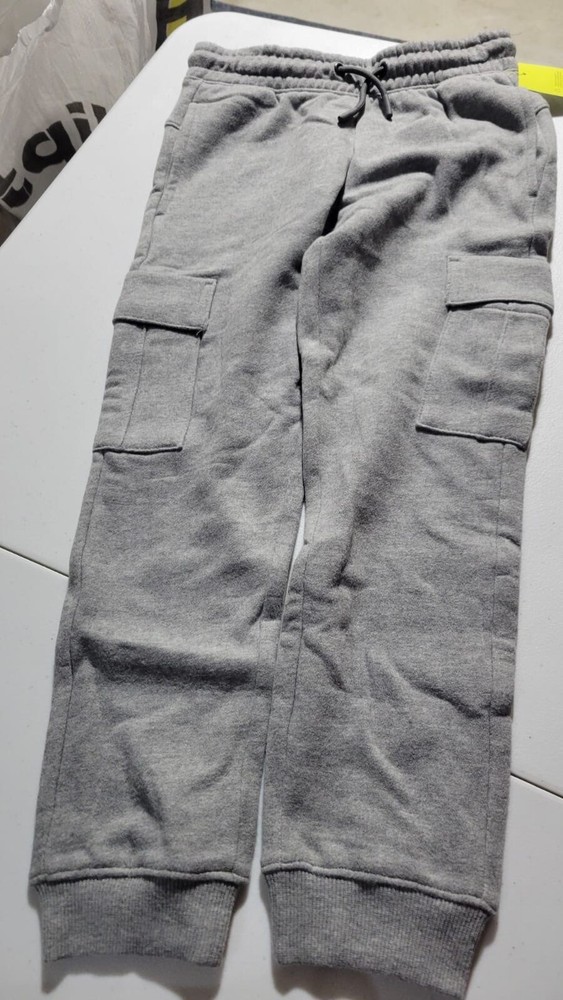 NWT! All In Motion Kids Sweatpants Fleece Cargo Joggers  Gray Size S (6/7)