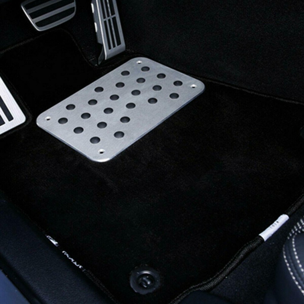 Anti-Skid Silver SUV Car Floor Mat Heel Scuff Plate for Pedal Protection