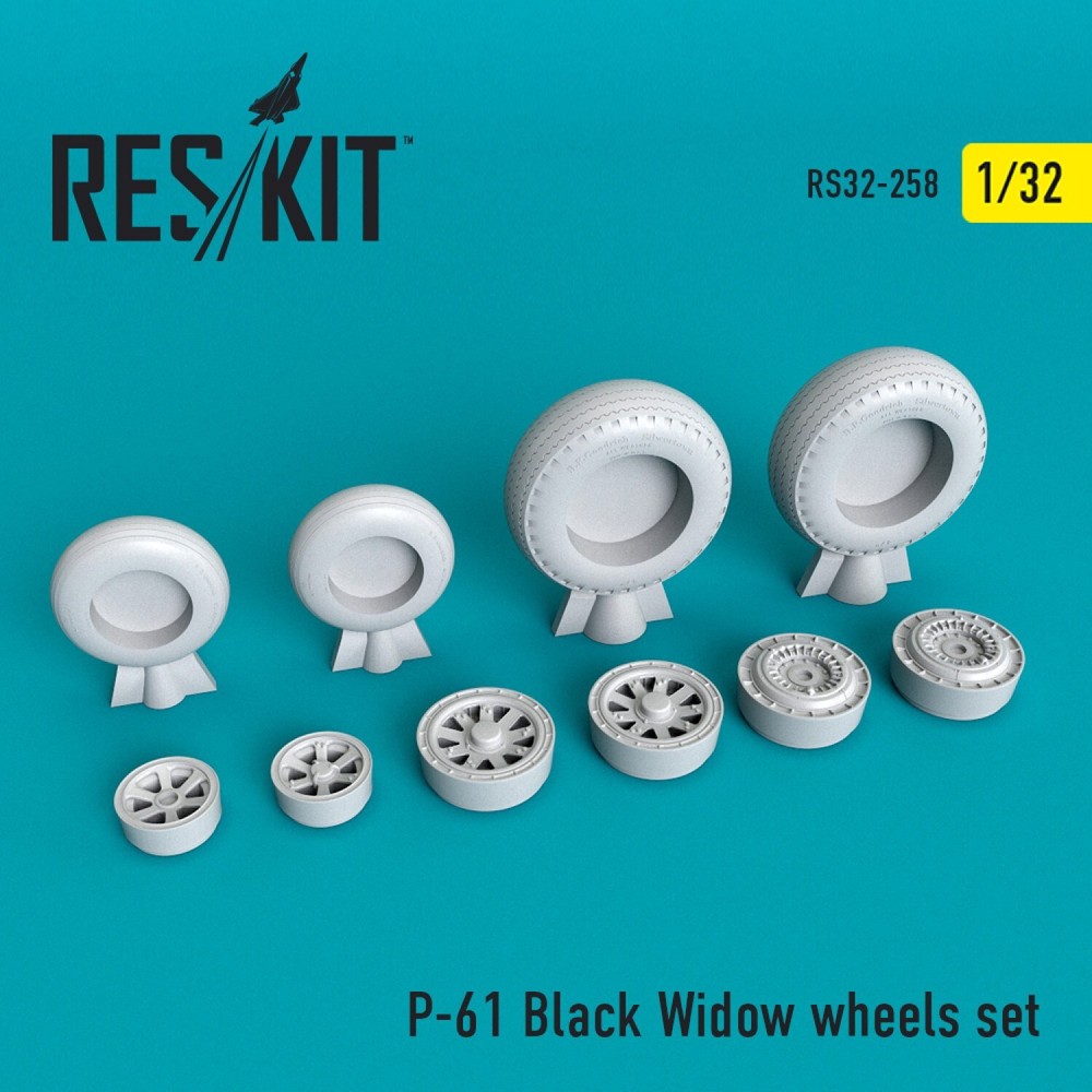 North American P-61 Black Widow Wheels 1:32 ResKit RS32-0258