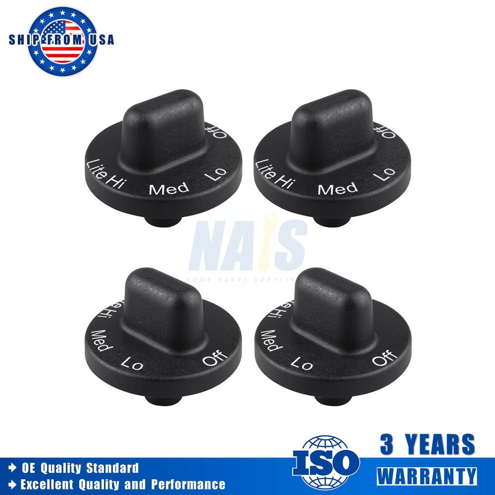 71001641 Stovetop Knobs Range Cooktop Top Burner Control Knob fit Jenn Air (4 X)