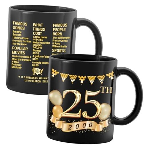 25th Birthday Gifts for Men & Women - Unique 2000 Born Present Ideas