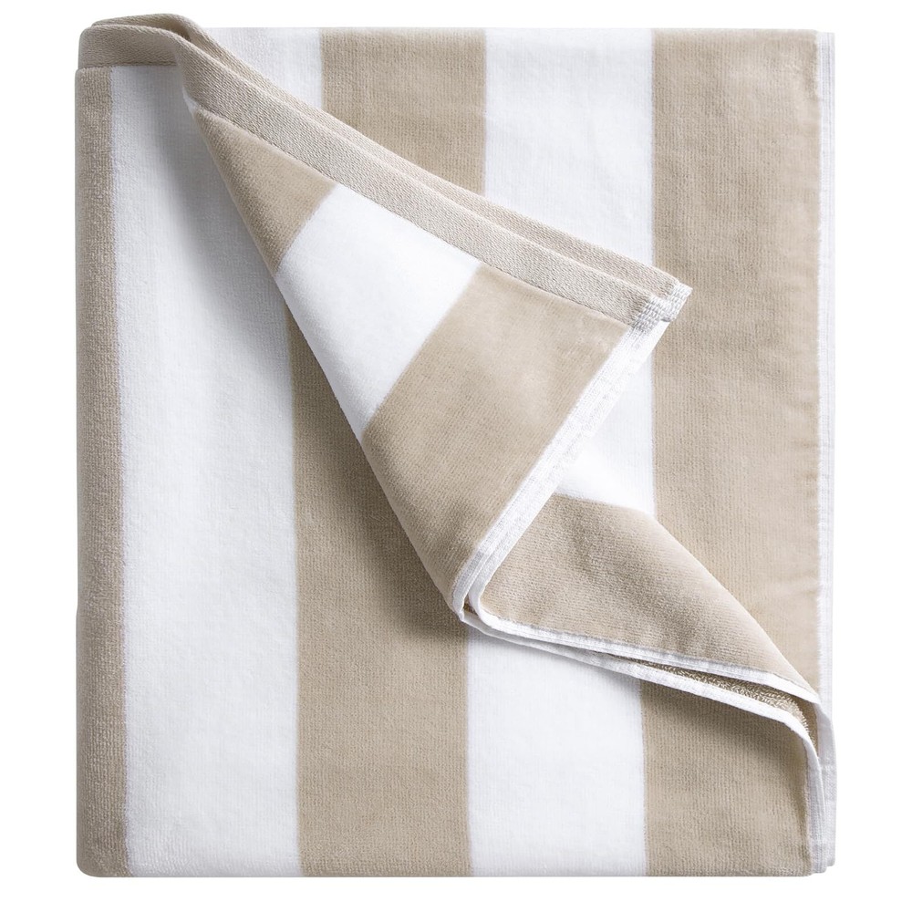 LULUHOME Oversized Beach Towel 36x70 Inch Striped Cotton Pool Towel