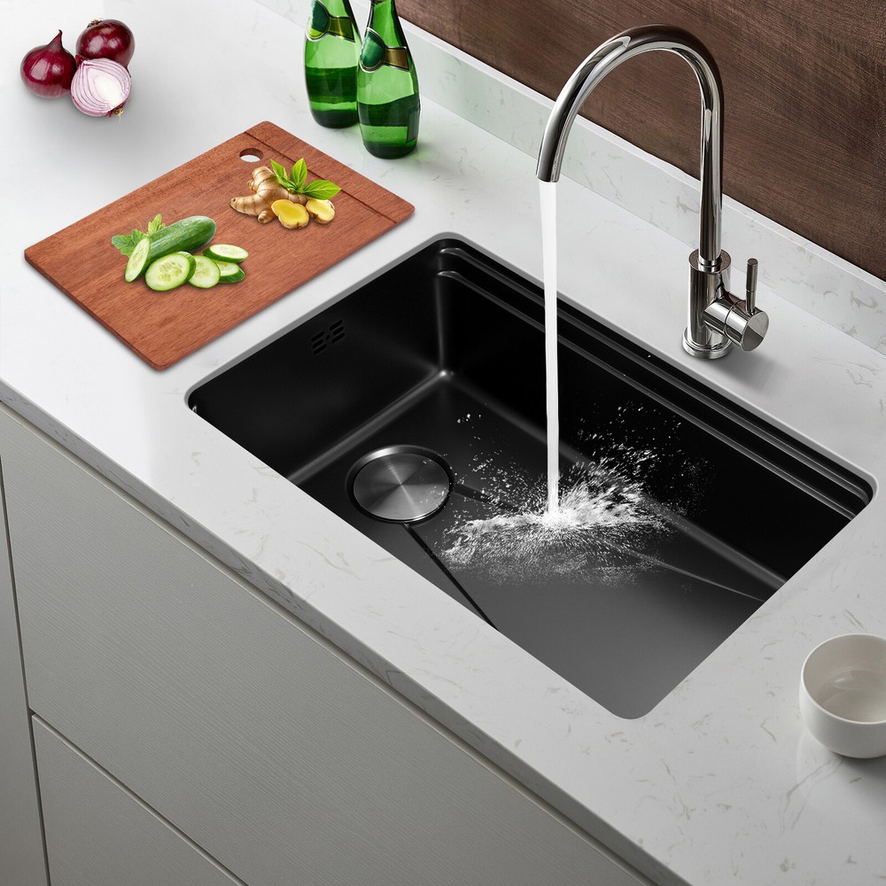 Stainless Steel Double Basin Kitchen Sink with Chopping Board Durable Design
