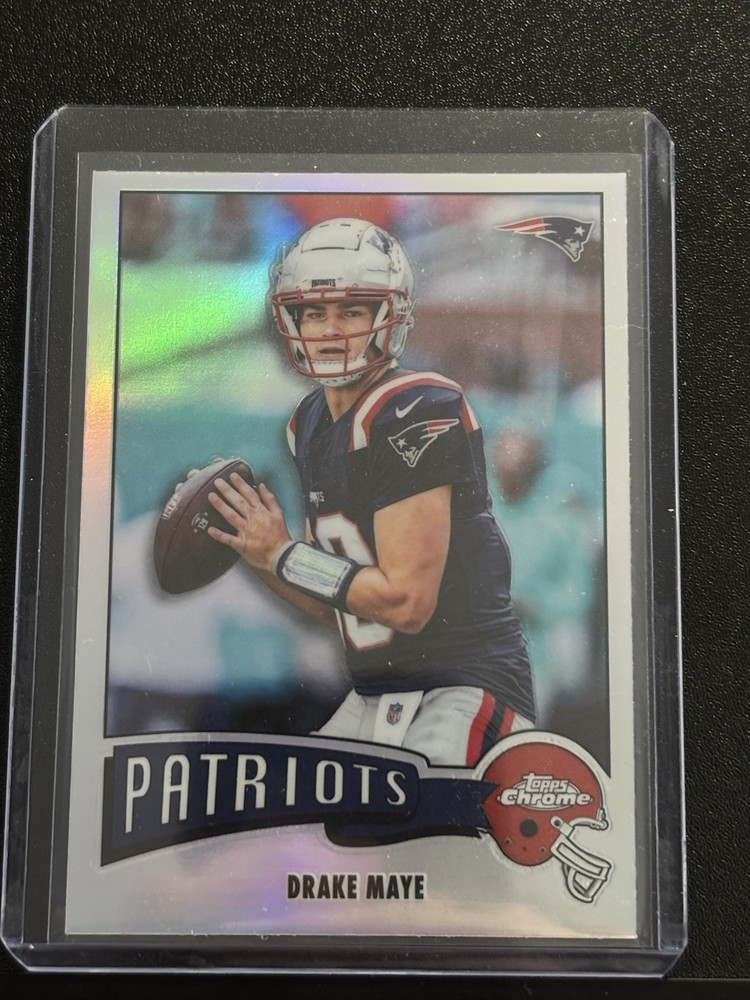 2025 Topps Chrome Drake Maye 1975 Throwback Refractor