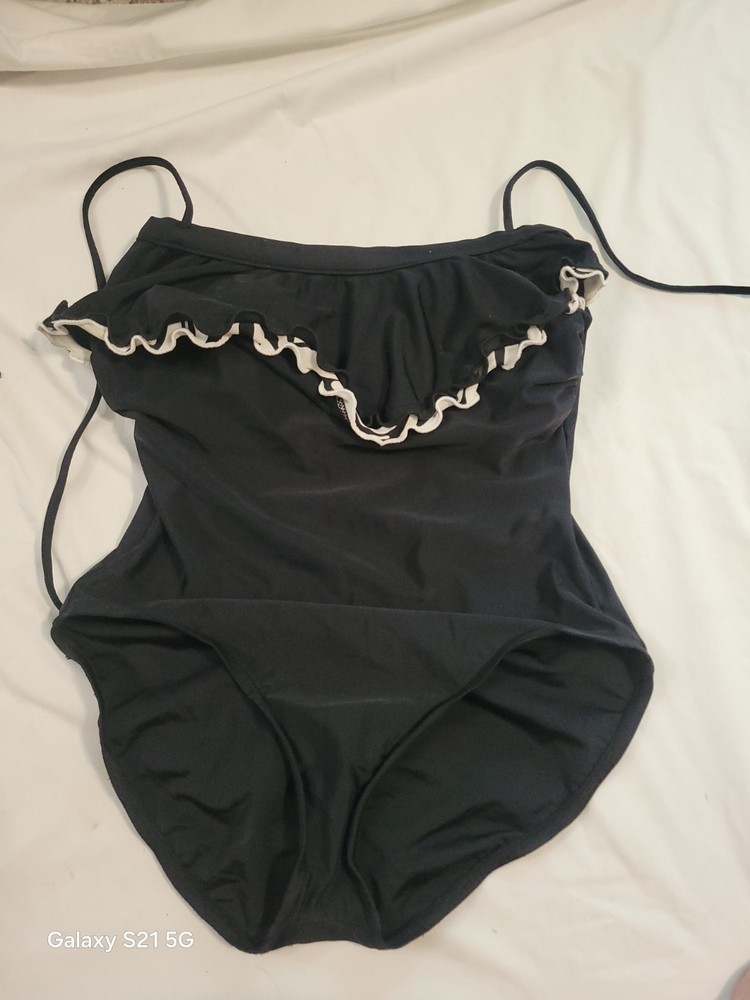 Women's Black Size 10 Body-Shaping One Piece Swimsuit