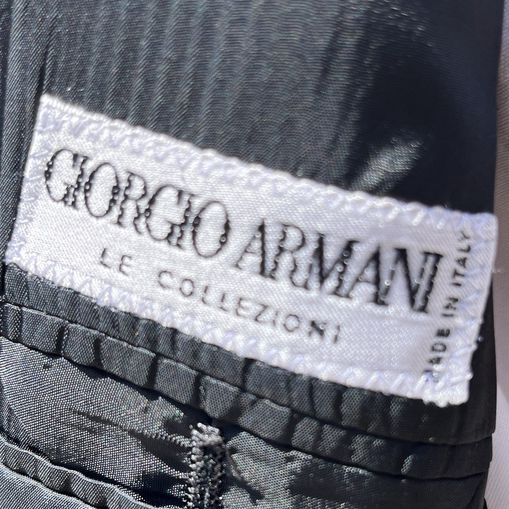 Giorgio Armani Italian Wool 44L Black 3-Button Men's Formal Suit Blazer