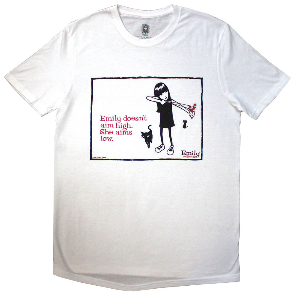 Emily The Strange Aims Low Graphic T-Shirt for Fans of Quirky Fashion
