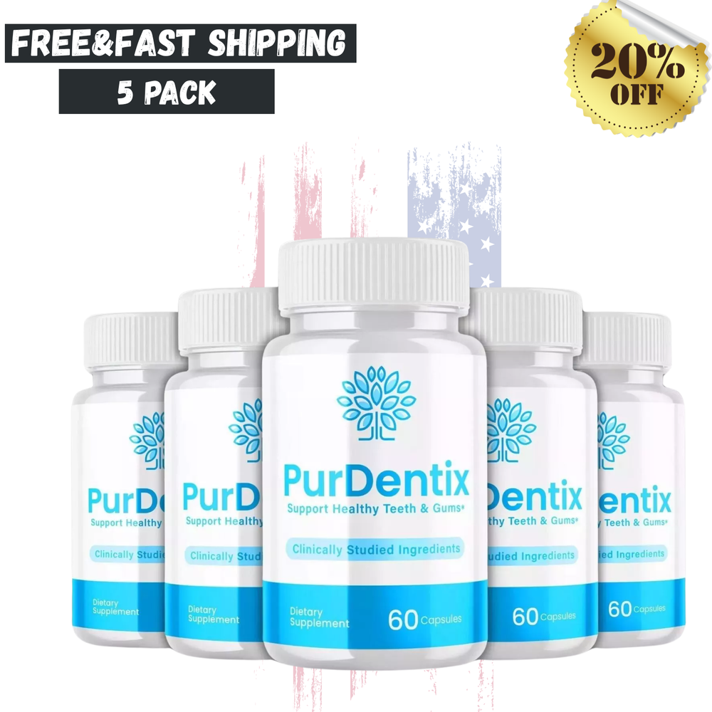 5 Pack Purdentix Oral Probiotic for Teeth & Gum Health - 300 Capsules