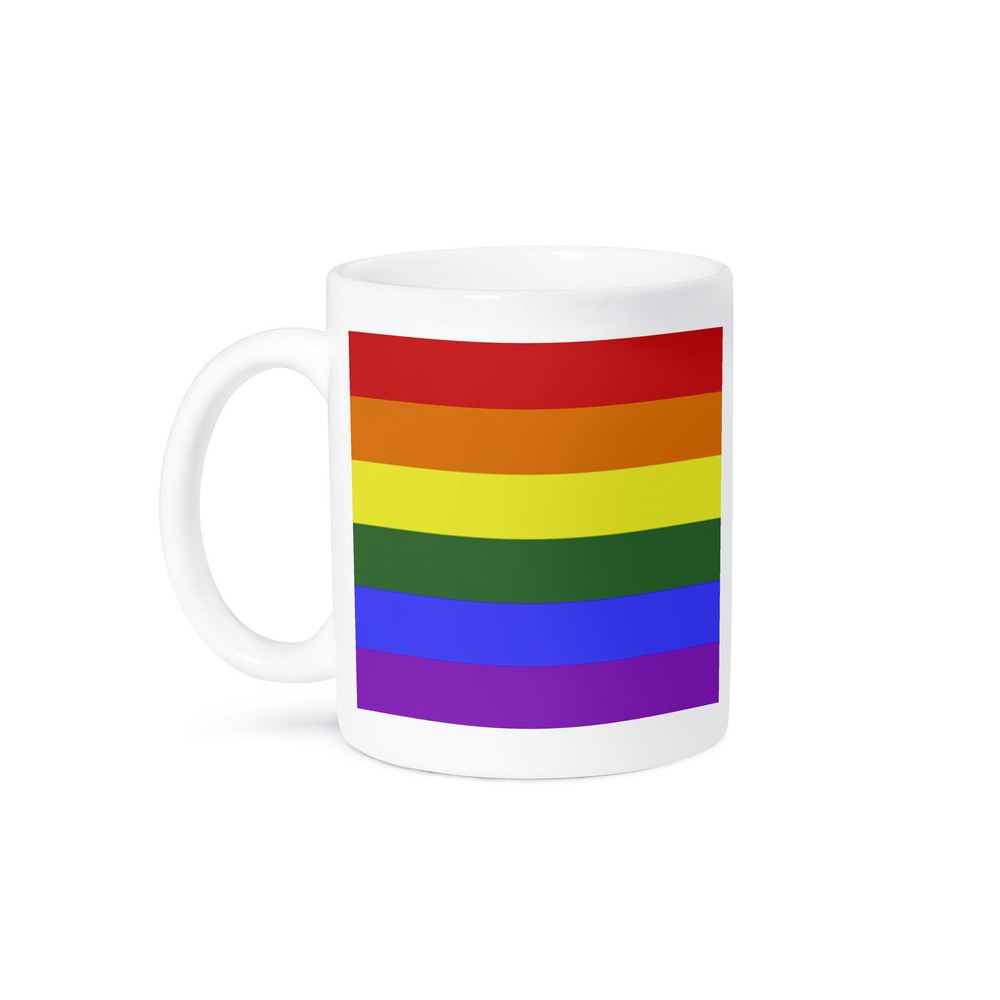Rainbow Flag Gay Lesbian Pride Icon Mug by 3dRose  