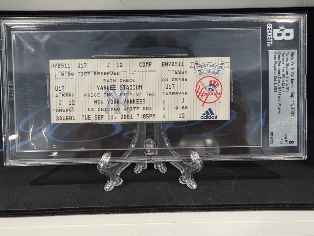 New York Yankees 9/11/2001 Full Ticket 9/11 Game. Beckett 8