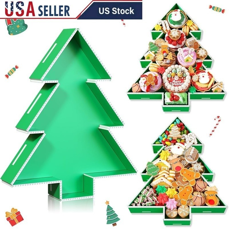 Christmas Charcuterie Tree Fillable Tray Easy Assembly Holiday Decor Gift New