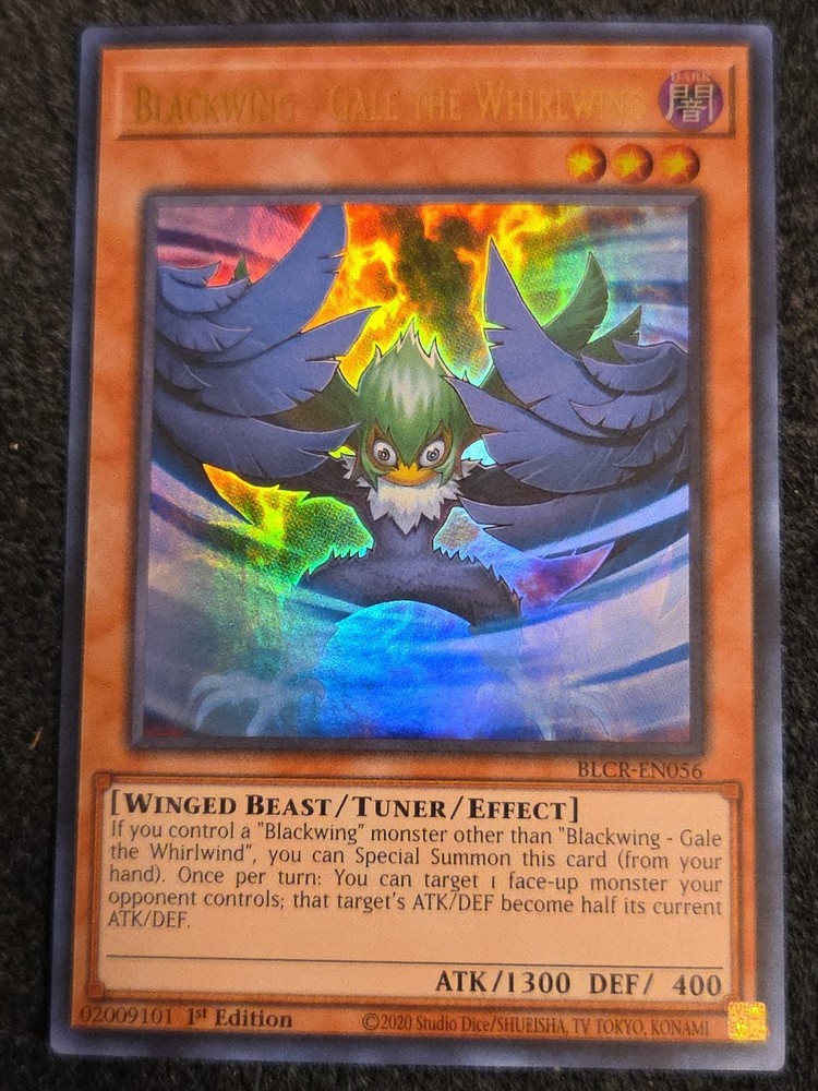 Yugioh! Blackwing - Gale the Whirlwind - BLCR-EN056 - Ultra Rare - 1st Edition N