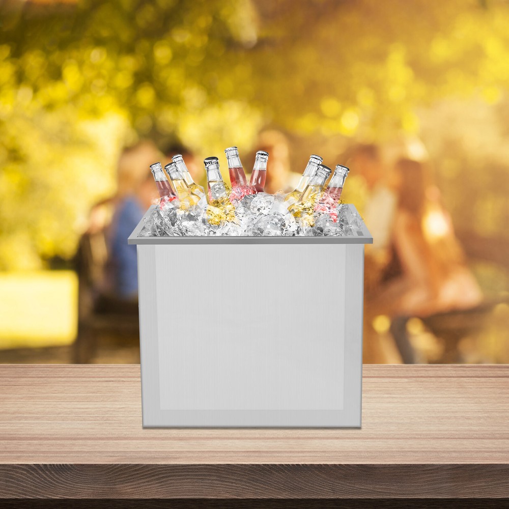 66L Food-grade 304 Stainless Steel Drop-in Ice Chest All-in-one Open Ice Chest
