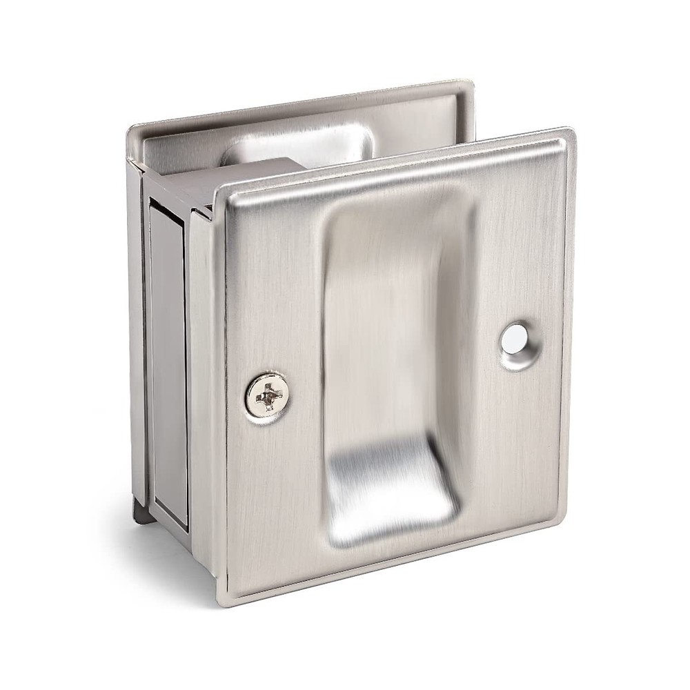 Passage Sliding Door Pull Satin Nickel Without Switch Plate - Replace Old Or ...