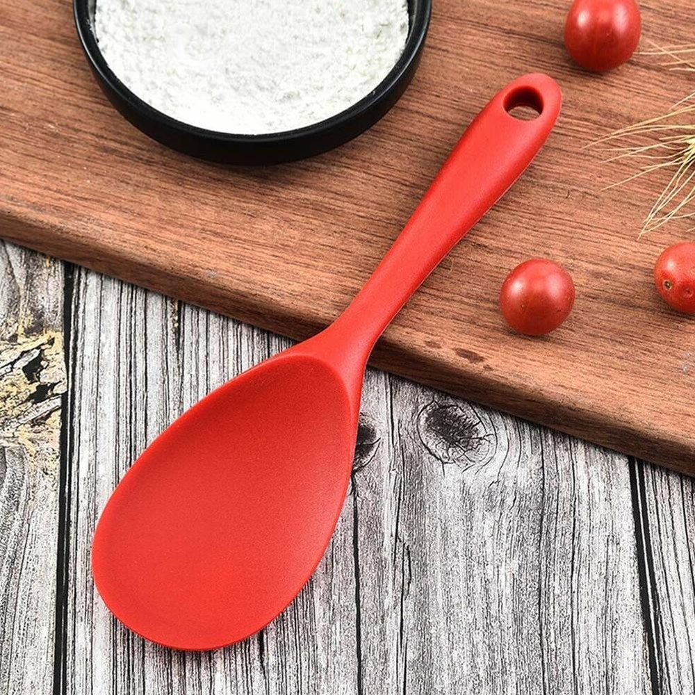 Rice Spoon Food Grade Silicone Heat Resistant Non-stick Cooking Rice яь ο\ C0I2