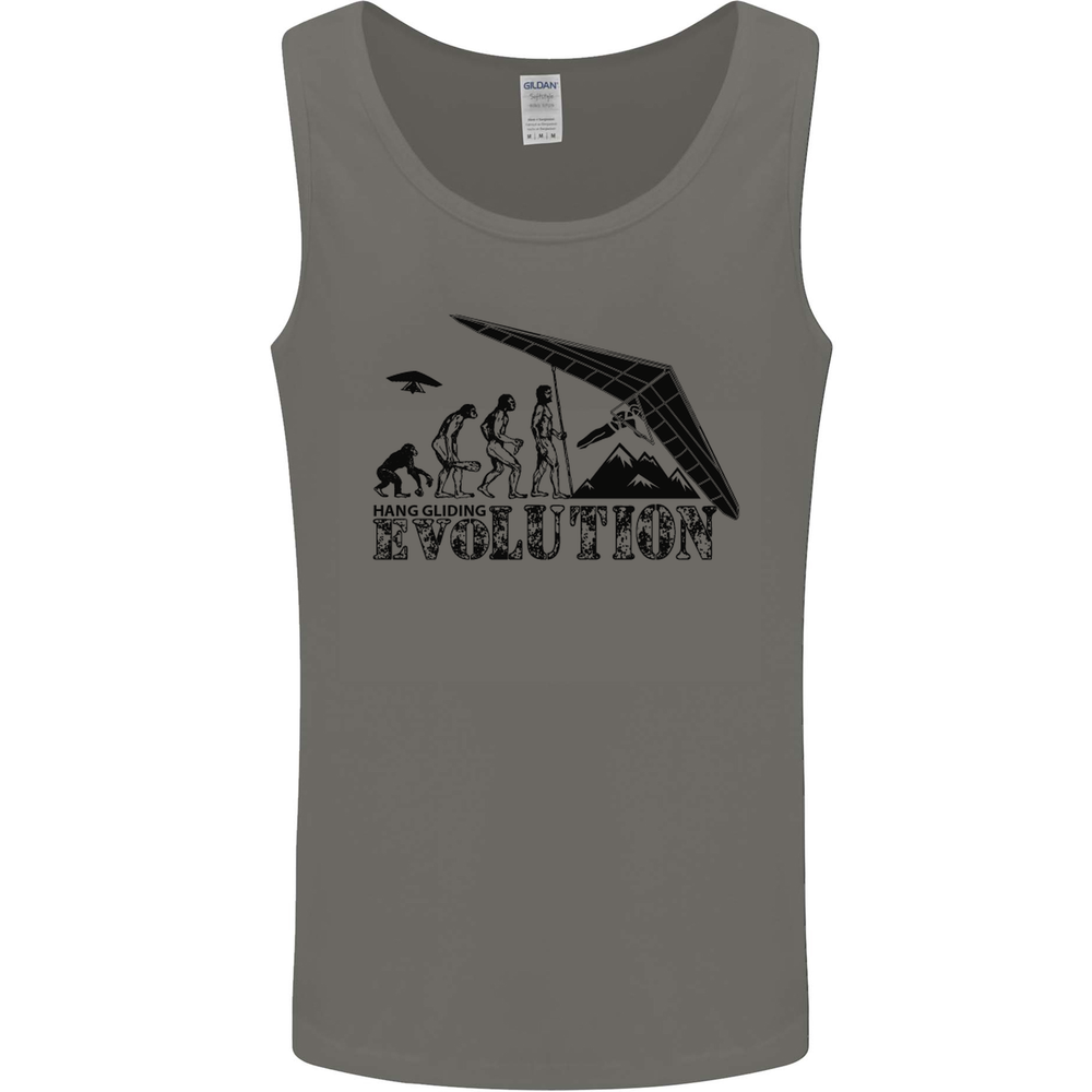 Hang Gliding Evolution Funny Hang Glider Mens Vest Tank Top