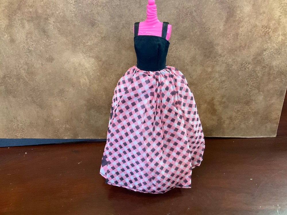 Mattel Barbie Doll  Size Clothes  Multicolor Long Dress Shoes Set Lot