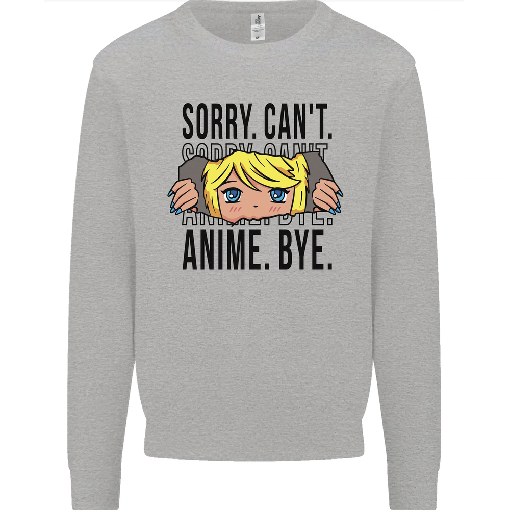 Sudadera Saltador Sorry Cant Anime Bye Divertida Anti-Social para Hombre