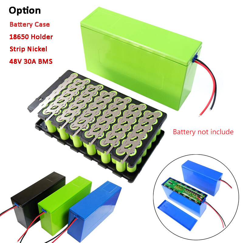 Estuche de batería de litio 13S6P 48V soporte 18650 + níquel/30A BMS para paquete de baterías hágalo usted mismo