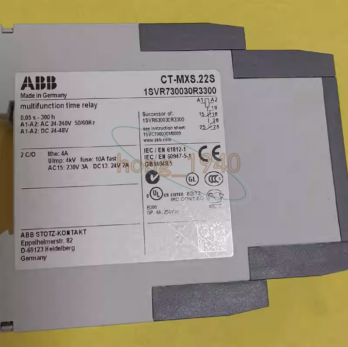 1PC ABB Time Relay CT-MXS.22S 1SVR730030R3300 New