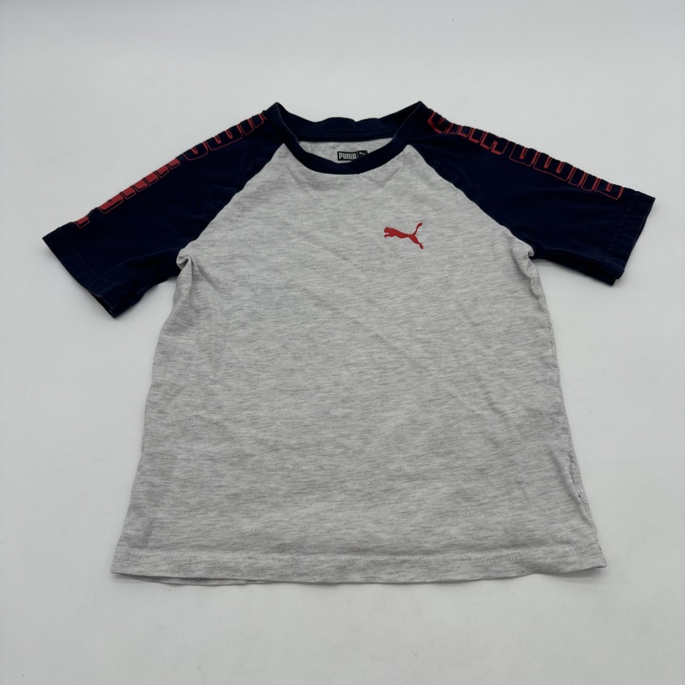 Puma Long Sleeve Shirt Youth Boy Size 6 Graphic Print Logo Multicolor ..#26368