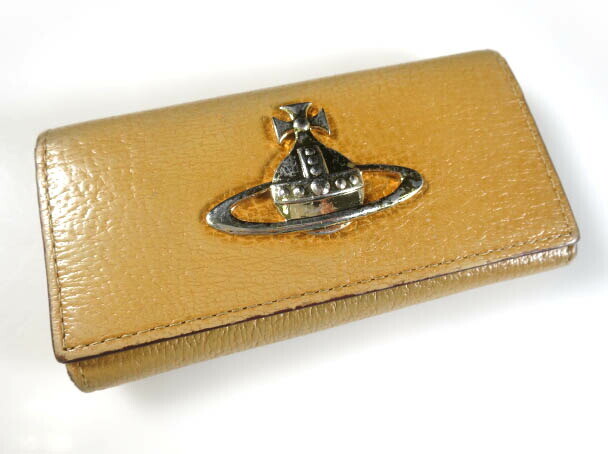 Vivienne Westwood Executive Key Case B54386 Leather Gold Metal ORB New