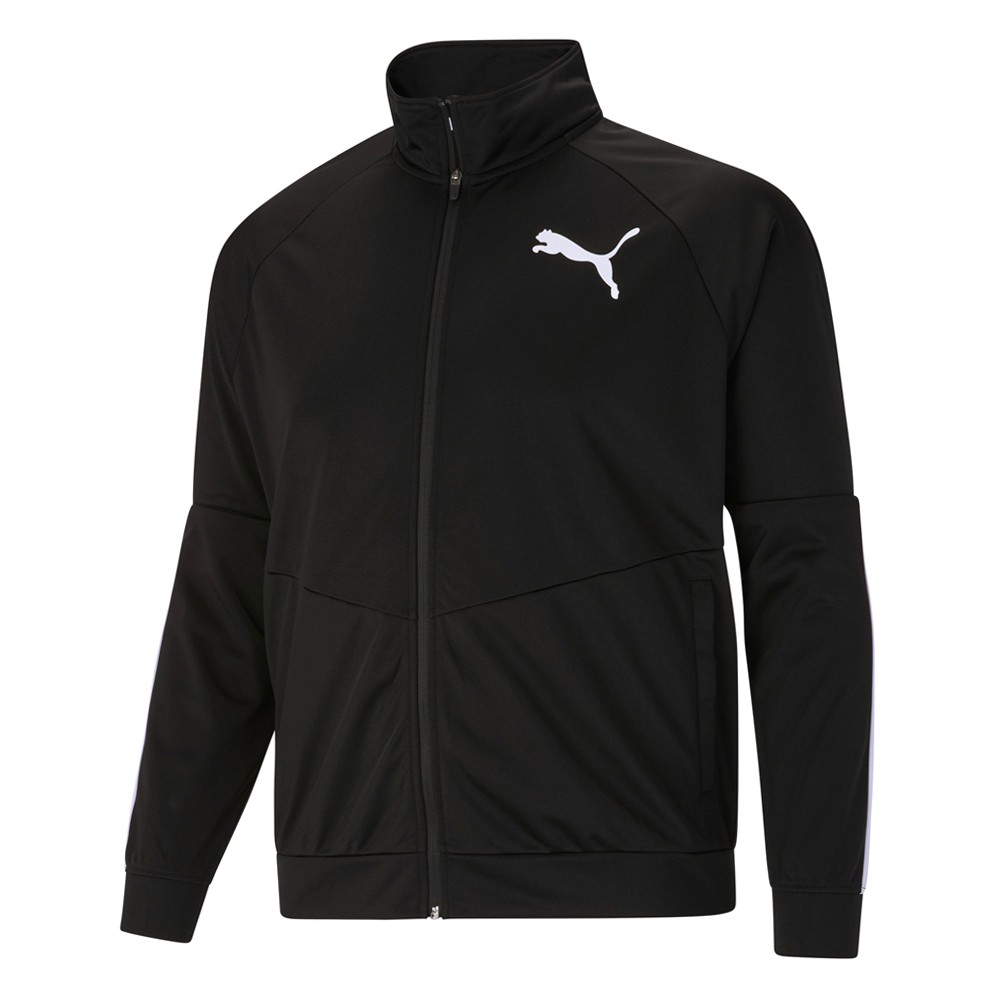 PUMA Contrast 2.0 Full Zip Jacket Mens Black Casual Athletic Outerwear 531088-01
