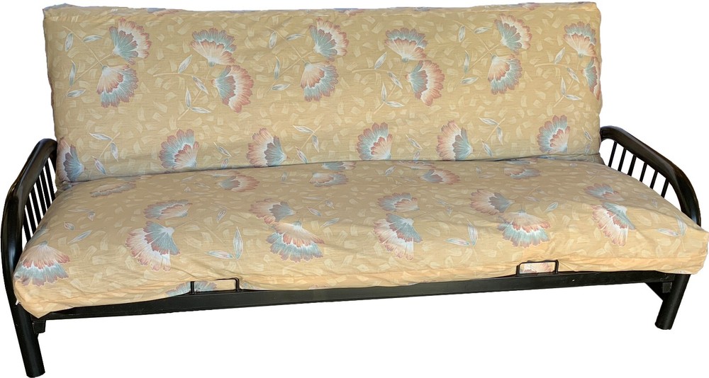 Full Size Futon Covers with Floral Design – Mattress Encasement & Bed Slipcovers 62-Inch-image