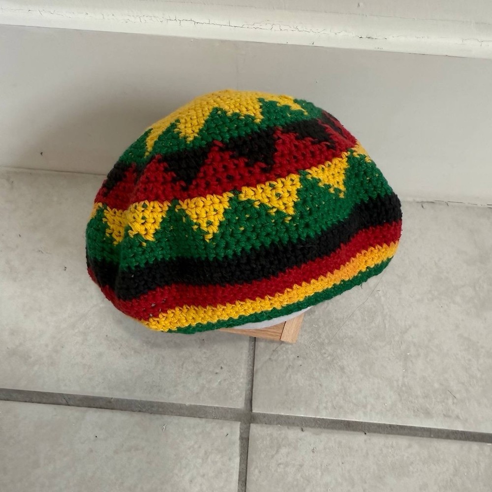 Handmade Crochet Rasta Beanie Hat Reggae Rastafari Unisex