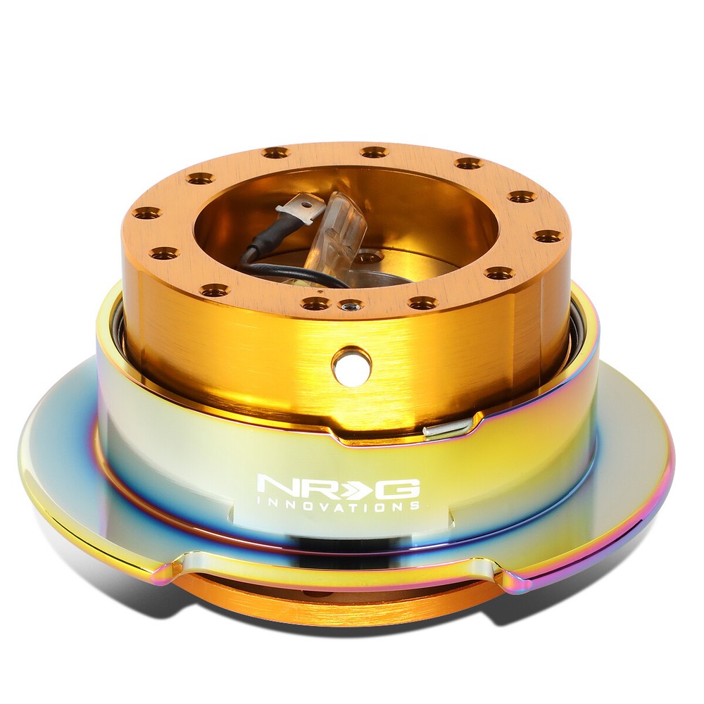 NRG Aluminum Steering Wheel Quick Release Gen 2.5 Rose Gold Body/Neo Chrome Ring