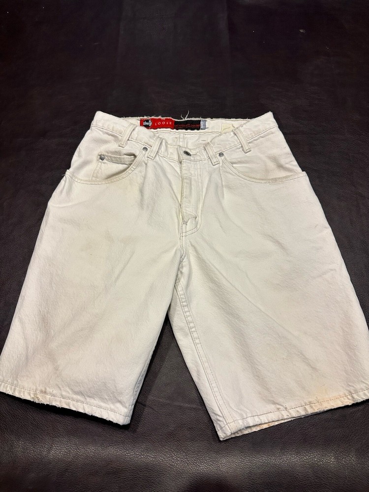 Silver Tab Levis Shorts Mens Size 30 White Loose