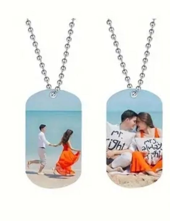 Personalized Custom Photo Necklace Pendant Dog Tag Picture Jewelry Gift
