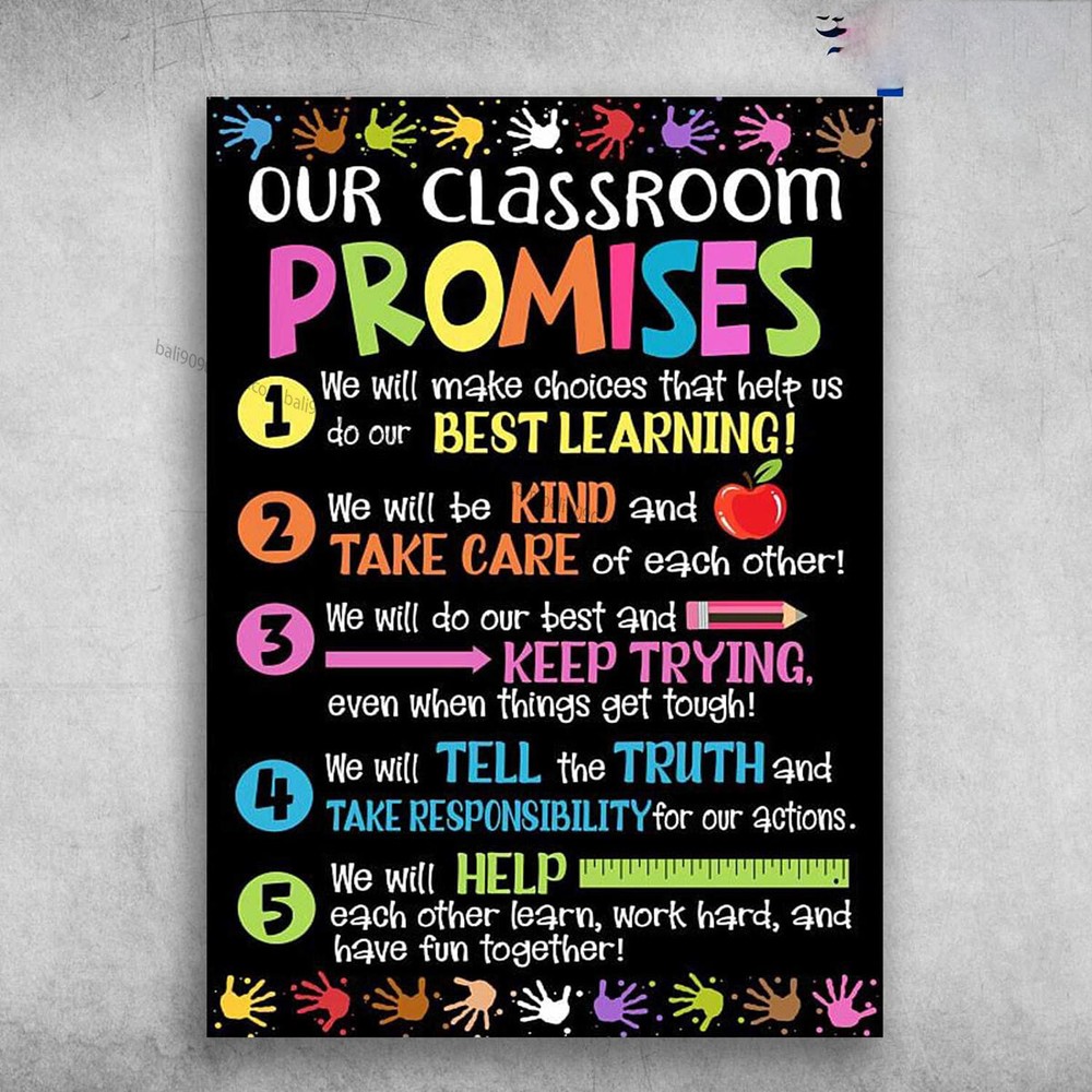 Back To School - Our Classroom Promises, We Will Make Choices That Help Us, D...-image