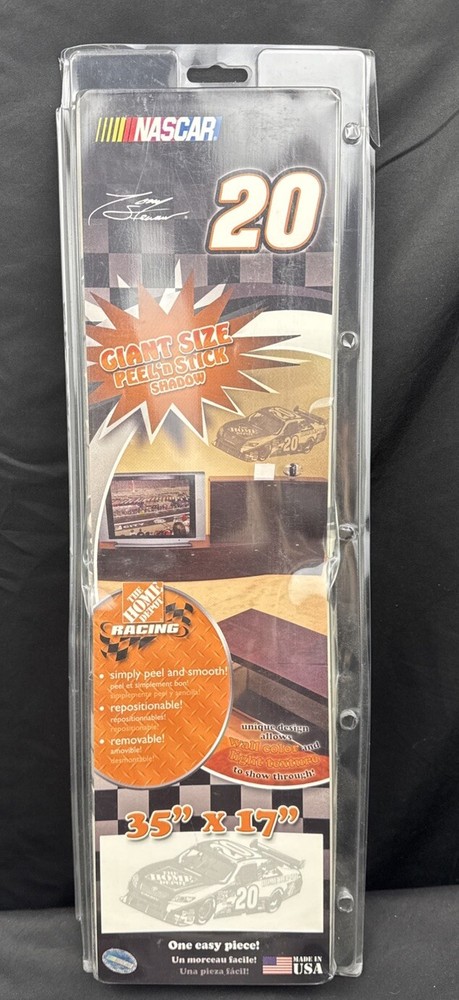 Tony Stewart Nascar #20 Peel Stick Shadow Poster 37x13 Inches New Kids Room Decor
