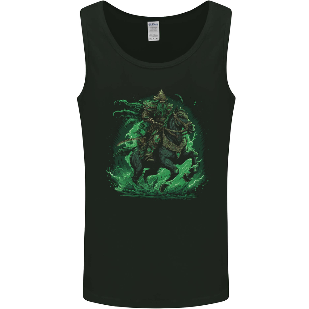 A Fantasy Wizard on Horseback Warlock Magician Mens Vest Tank Top