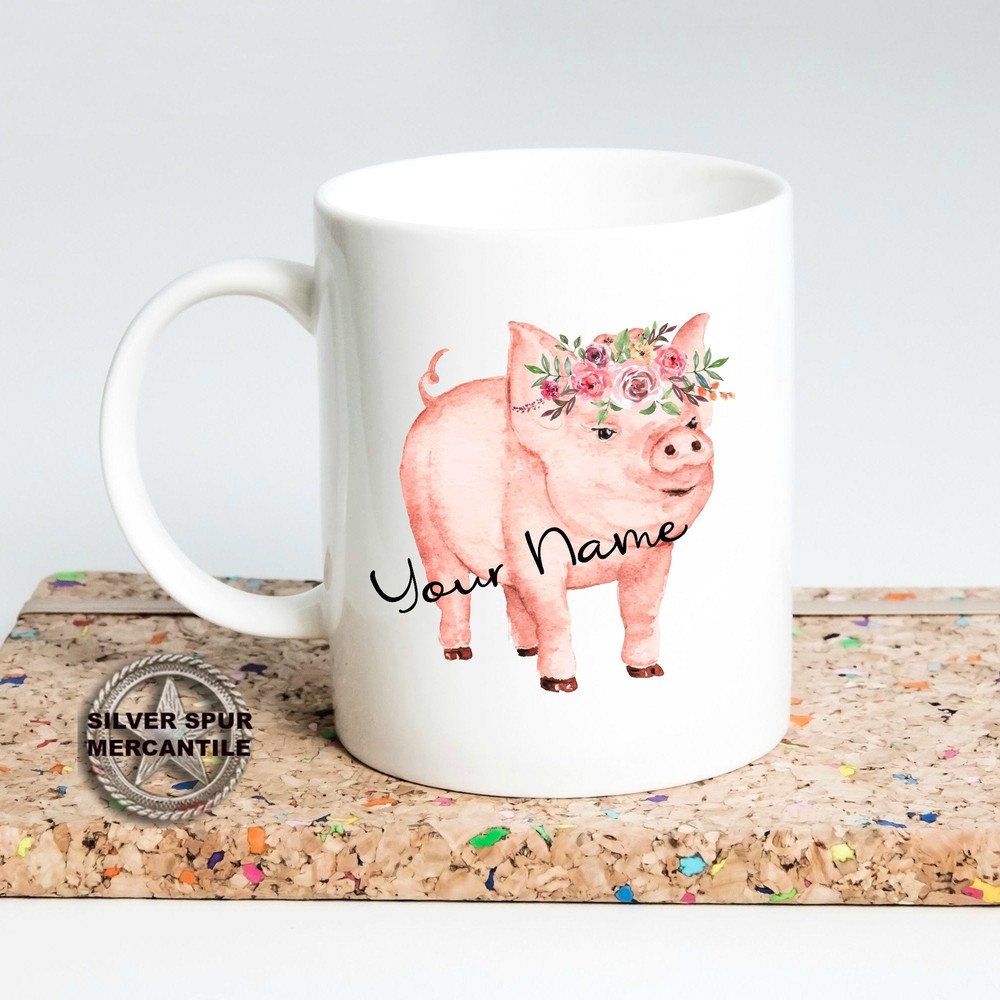 Pig Coffee Mug Customized Pig Mug Gift Pig Lover Mug Farm Mug Gift For Coworker