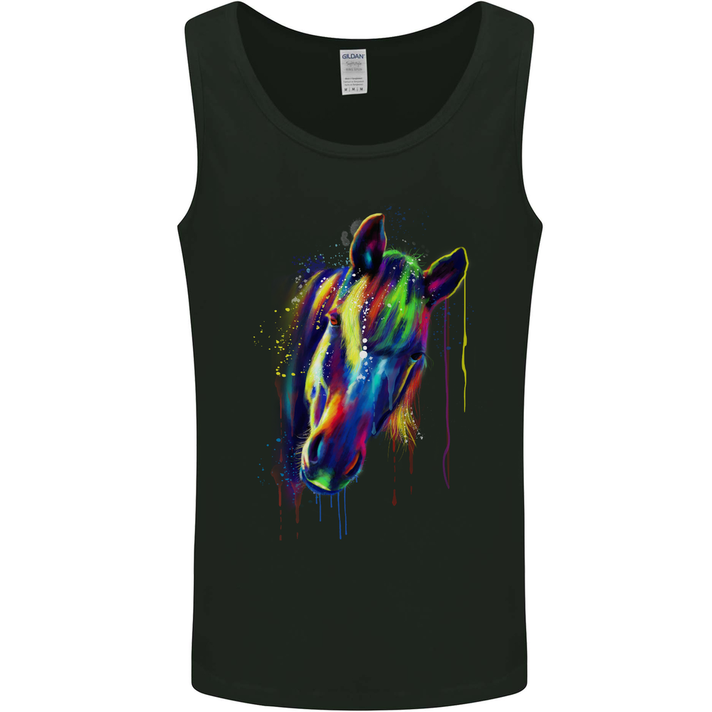 A Watercolour Horse Mens Vest Tank Top