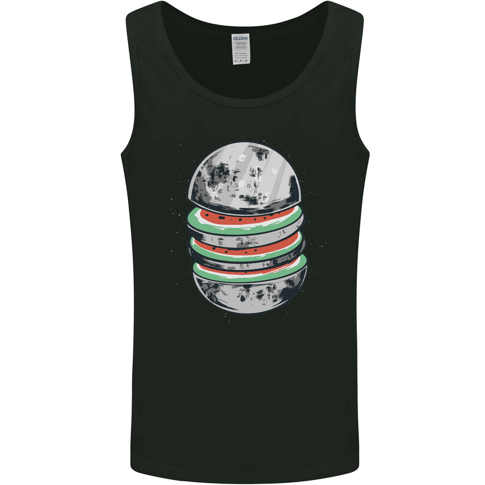 Watermelon Moon Space Planets Mens Vest Tank Top