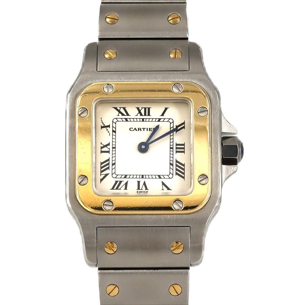 Authentic Cartier Santos Garbe SM Gold & Steel W20012C4 SSxYG Quartz  #270-00...