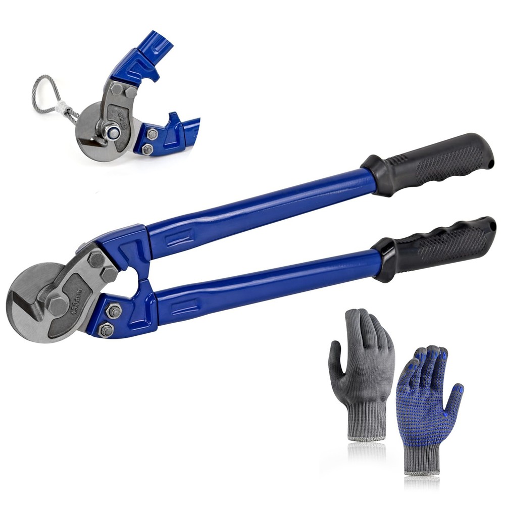 18” Heavy Duty Wire Rope Cutter,Steel Wire Cutters w/Ergonomic Handle Design,...