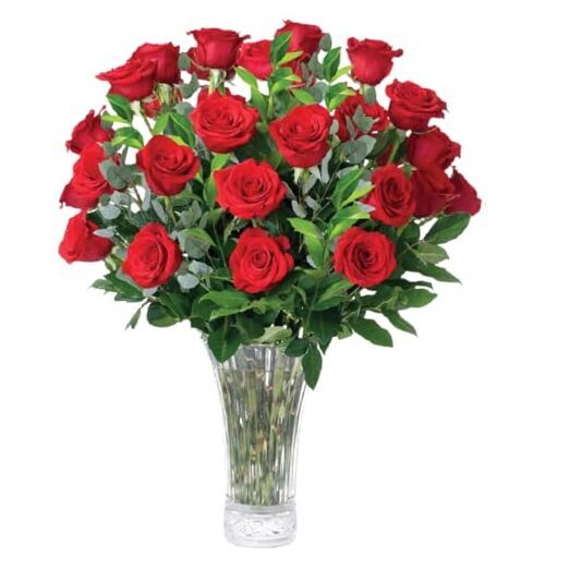 Aquarossa Farms - Red Roses Bouquet, Best Next-Day Fresh Flower 4 Dozen No Vase